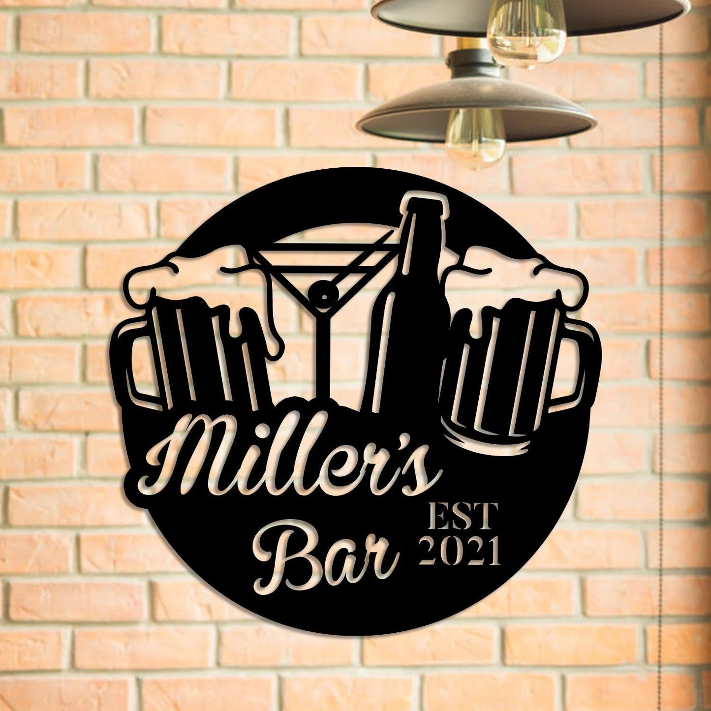 Beer Wine Metal Bar Sign, Custom Pub, Tap, Lounge, Caf, Home Wall Decor, Wedding Art Gift For Him her, Metal Laser Cut Metal Signs Custom Gift Ideas