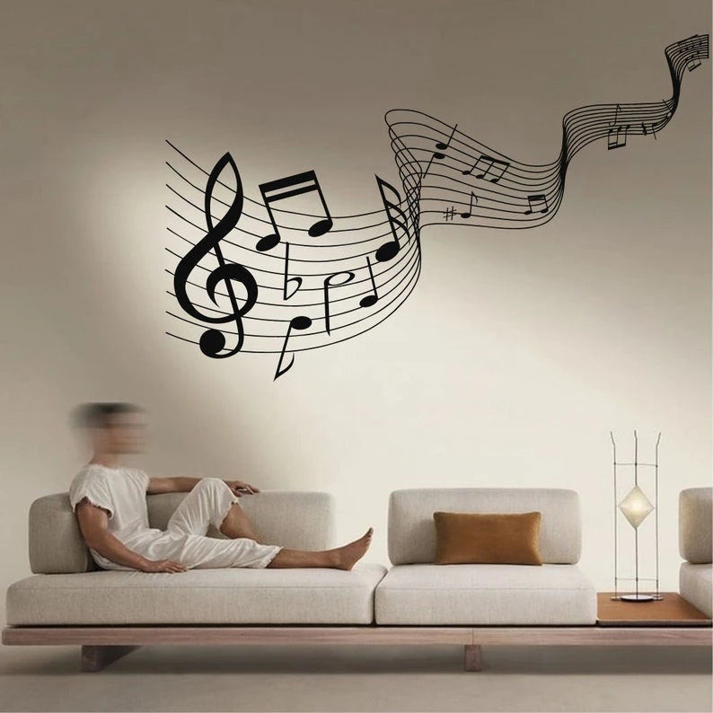 Metal Wall Decor Music Time Music Notes Music Decor Living Room Decoration Wall Hangings Music Lover Gift