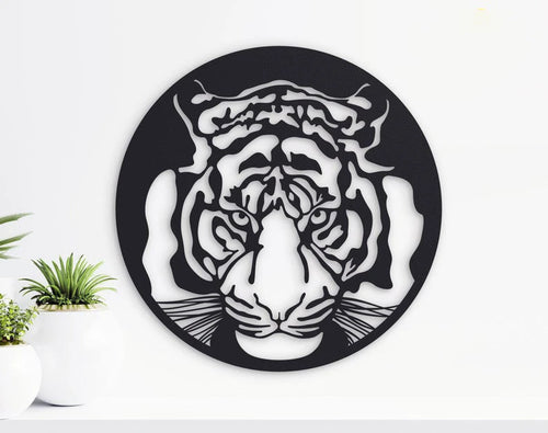 Tiger Head Wild Animal Wall Art Decor Cut Metal Sign Laser Cut Metal Signs Custom Gift Ideas