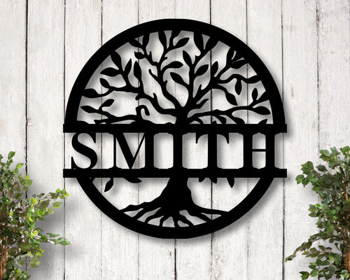 Tree Of Life Metal Sign Metal Tree Sign Last Name Metal Sign Family Last Name Sign Tree Of Life Tree Last Name Sign Name Tree Sign