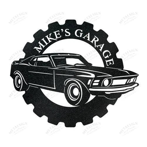 Mustang Classic Car Metal Car Collection Sign Cut Metal Sign Metal House Sign - 8 inches - metal sign
