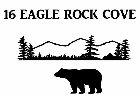 Mountain Bear Sign In Metal Metal House Sign - 8 inches - metal sign