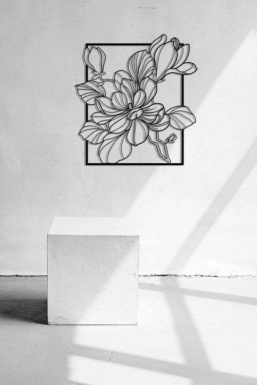 Magnolia Flower Metal Wall Decor Wall Hangings Bedroom Wall Decor Livingroom Wall Decor Dining room Wall Decor