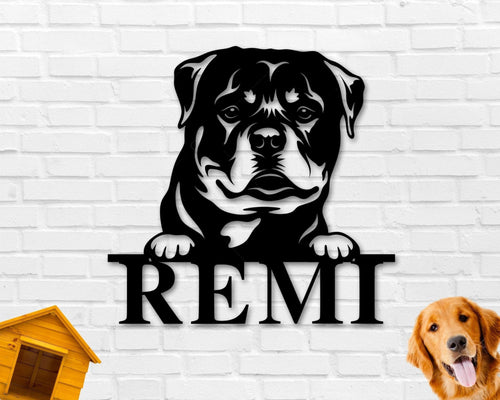 Rottweiler Dog Sign Rottweiler Metal Sign Rottweiler Name Sign Pet Name Sign Dog Lover Sign Gift For Pet Owner Dog Sign