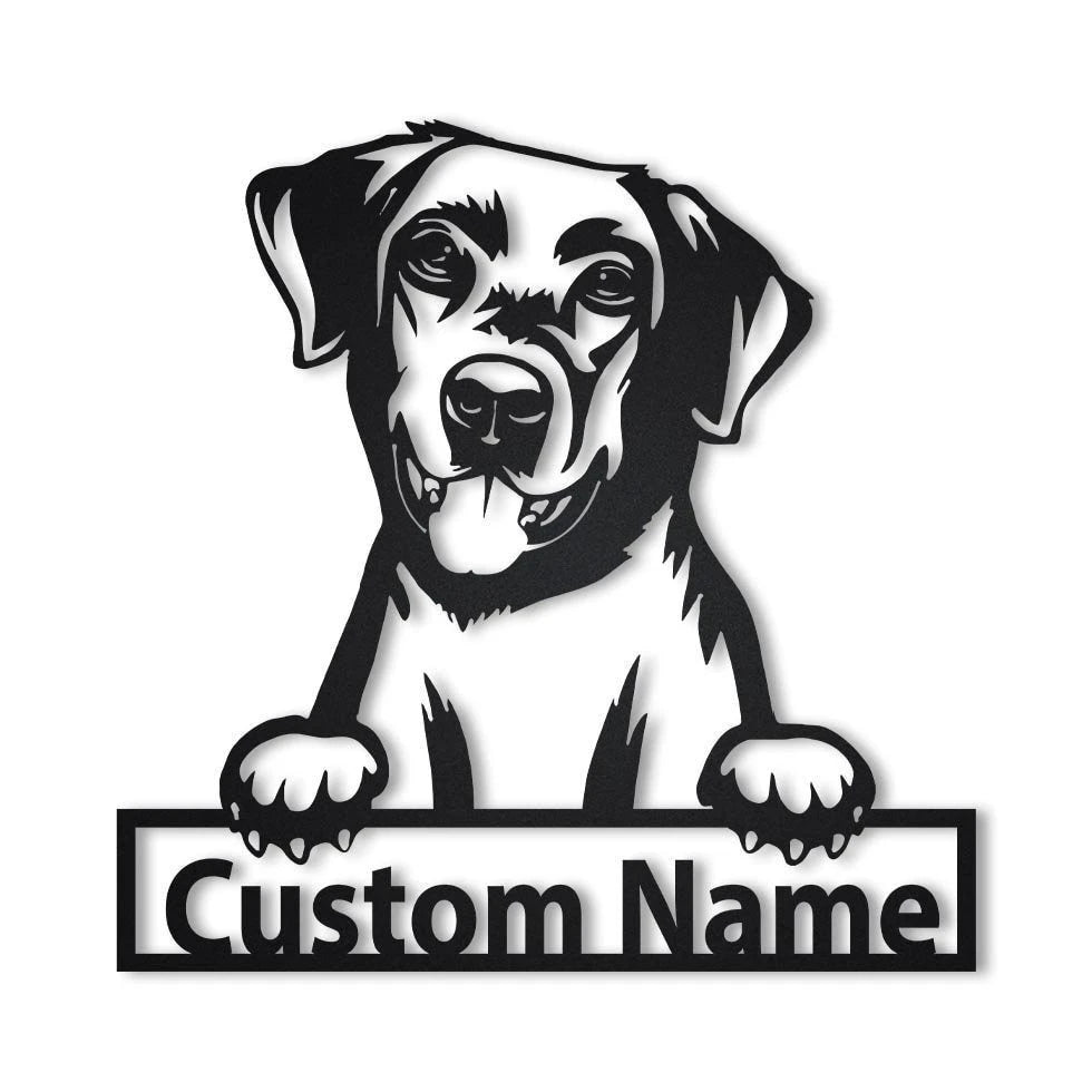 Personalized Labrador Retriever Dog Metal Sign Art, Custom Labrador Retriever Metal Sign, Birthday Gift, Animal Funny, Father's Day Gift, Laser Cut Metal Signs Custom Gift Ideas