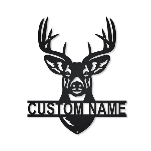 Deer Hunting Metal Sign Art Deer Antler Decor Deer Camp Sign Housewarming Outdoor Metal Sign