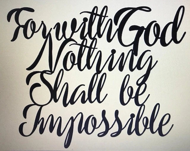 For With God All Things Are Possible Huge Metal Wall Words Metal House Sign