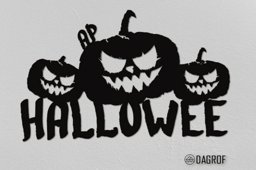 Halloween Metal Wall Decor Pumpkin Decor Halloween Party Above Couch Wall Decor