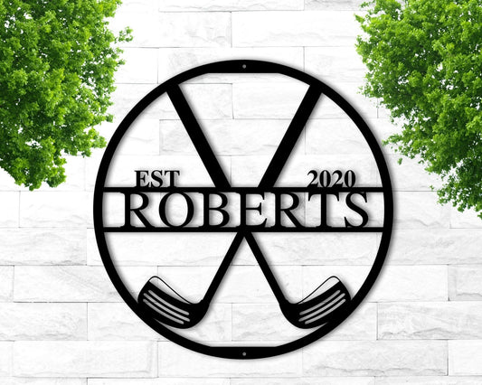 Personalized Golf Sign Personalized Golf Decor Golf Metal Golf Sign Man Cave Sign Golf Gifts For Men Husband Him Boyfriend - 8 inches - metal sign