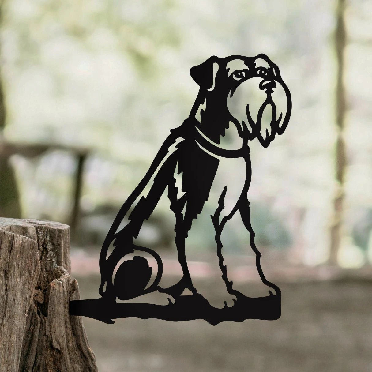 Schnauzer Puppy Love Metal Art Garden Signs Cut Metal Sign Metal House Sign