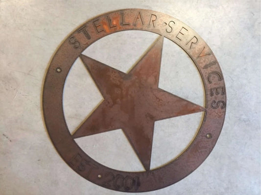 Metal Texas Star Sign With Custom Name Metal House Sign - 8 inches - metal sign