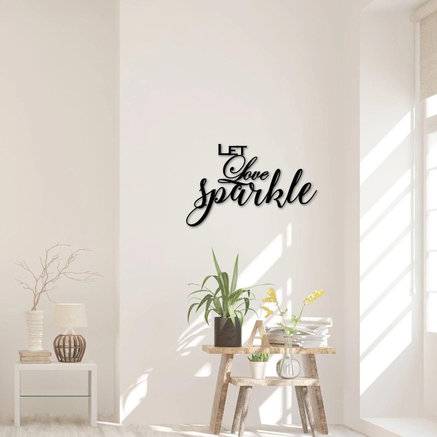 Let Love Sparkle Sign Cursive Wedding Decor Wedding Sign Love Decor Valentine's Gift For Her Anniversary Gift