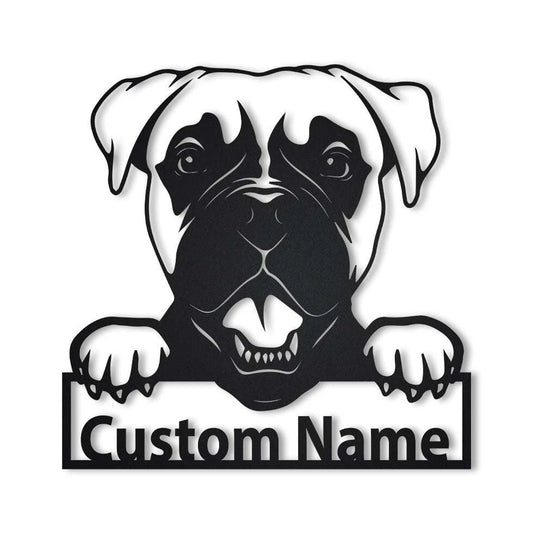 Personalized Boxer Dog Metal Sign Art, Custom Boxer Dog Metal Sign, Boxer Dog Funny, Dog Gift, Animal - metal sign