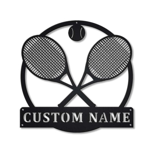 Personalized Tennis Monogram Metal Sign Art, Custom Tennis Monogram Metal Sign, Hobbie Gifts, Sport Gift - metal sign