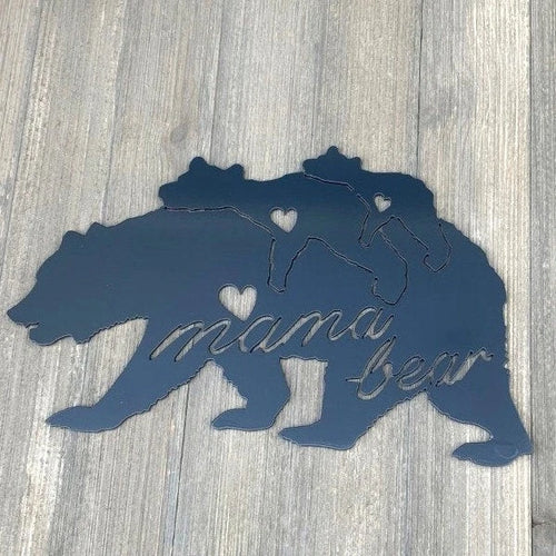 Mama Bear Metal Sign Cutout Cut Metal Sign Wall Metal Art