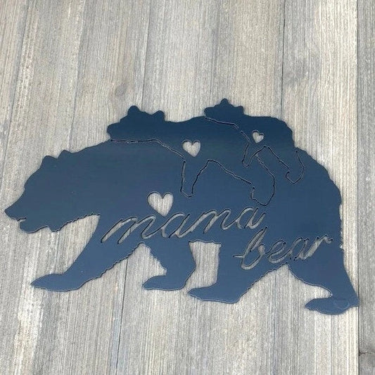 Mama Bear Metal Sign Cutout Cut Metal Sign Wall Metal Art - 8 inches - metal sign