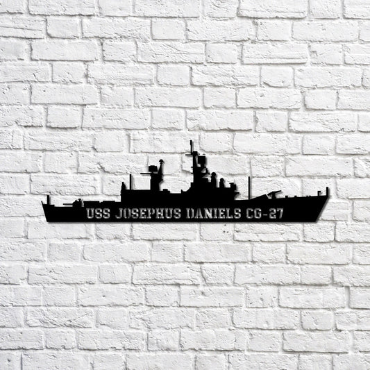 Uss Josephus Daniels Cg27 Navy Ship Metal Sign, Memory Wall Metal Sign Gift For Navy Veteran, Navy Ships - metal sign