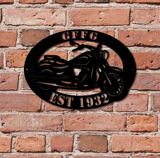 Motorcycle Sign Personalized, Steel Art, Metal Sign, Motor Sign, Custom Metal Sign, Ride Sign, Workshop - metal sign