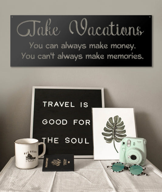 Couples Gift Travel Gifts Metal Signs Custom Quote Print Gift For Friend - 8 inches - metal sign