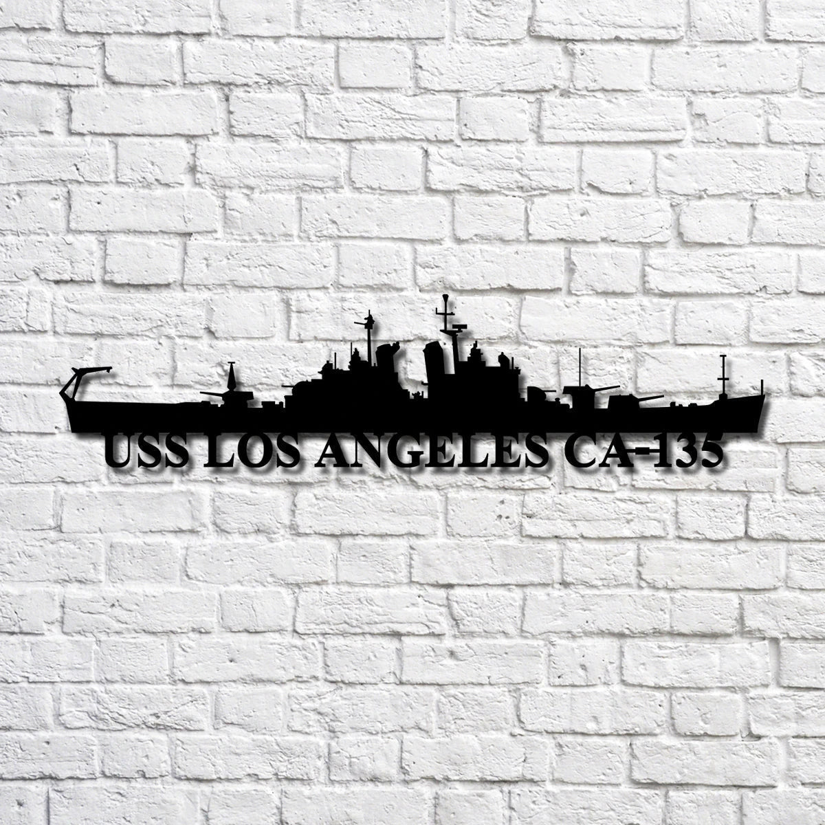 Uss Los Angeles Ca135 Navy Ship Metal Art, Custom Us Navy Ship Cut Metal Sign, Gift For Navy Veteran, Navy Ships Silhouette Metal Art, Navy Home Decor Laser Cut Metal Signs Custom Gift Ideas
