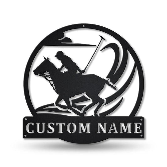 Personalized Polo Sport Monogram Metal Sign Art, Custom Polo Sport Metal Sign, Hobbie Gifts, Sport Gift - metal sign