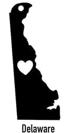 Delaware State Ornament Cut Metal Sign Wall Decor Metal Sign Metal Art