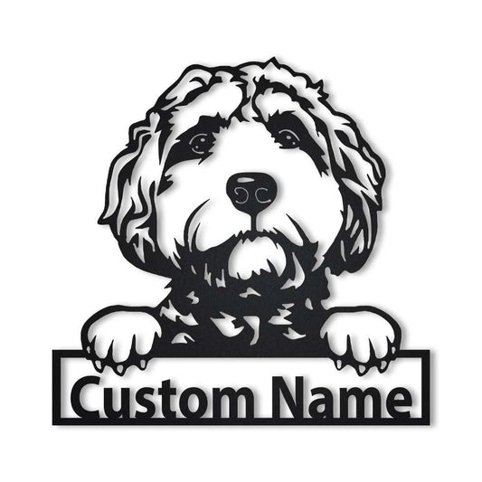 Personalized Goldendoodle Dog Metal Sign Art, Custom Goldendoodle Dog Metal Sign, Goldendoodle Dog Gifts - metal sign
