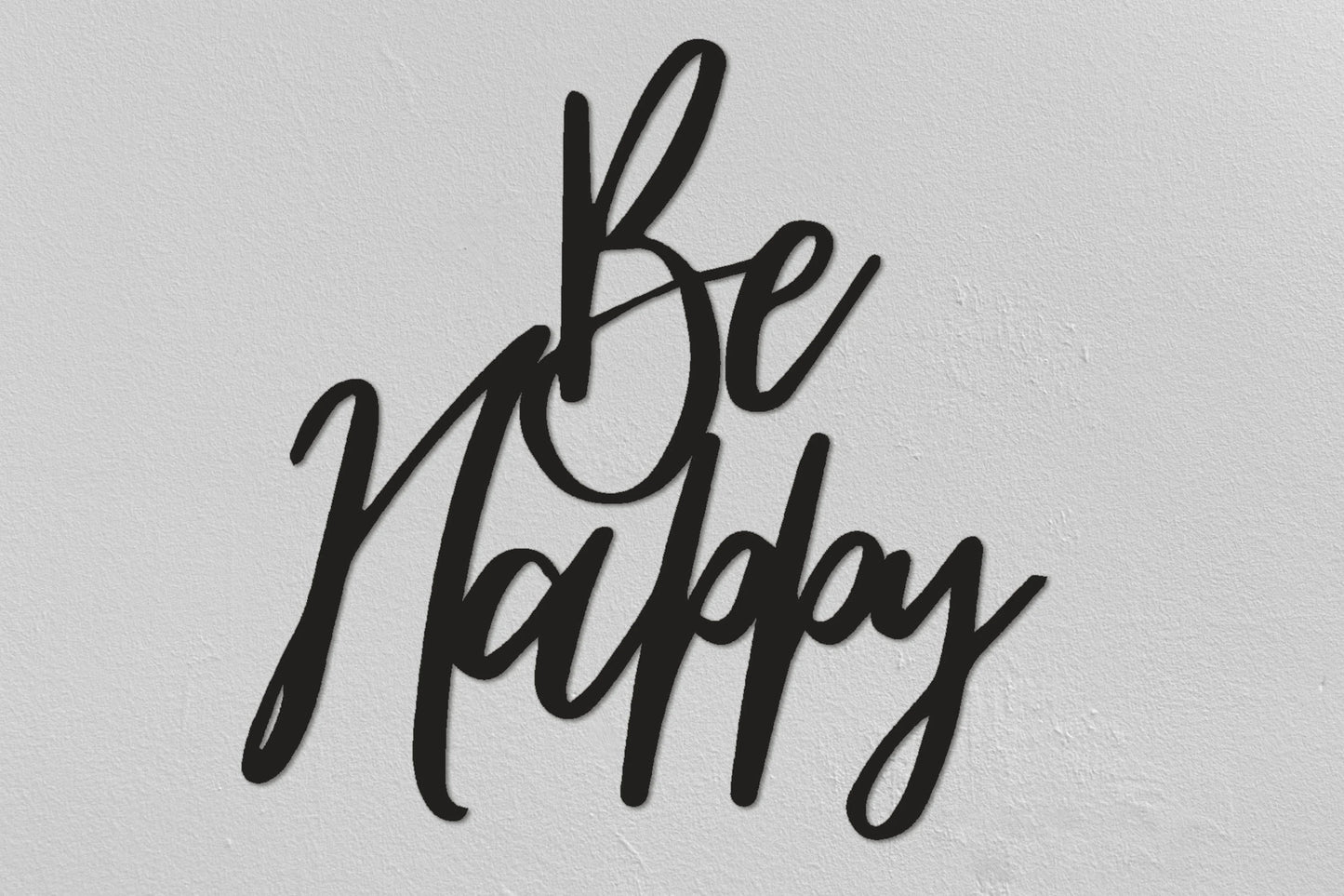 Be Happy Christmas Gifts Lettering Wall Decor Living Room Special Design New Home Gift Black