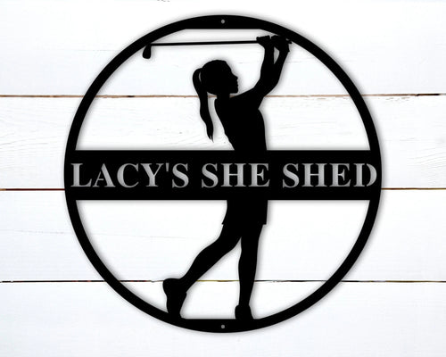 Personalized Golf Signmetal Golf Womens Golf Gifts For Women Women Golfer Gifts She Shed Metal Sign Custom Golf Sign