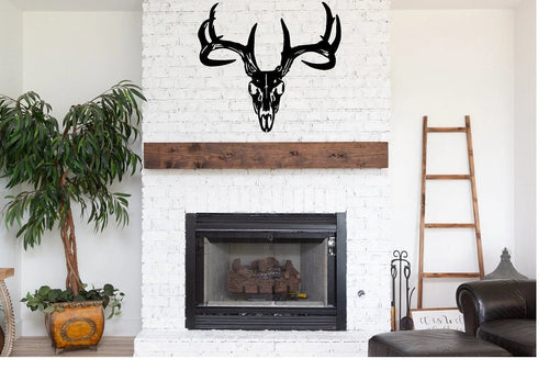 Deer Skull Metal Sign Cutout Cut Metal Sign Wall Metal Art