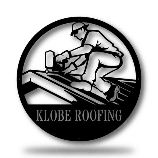 Roofing Monogram Customized Metal Signs, Custom Metal Sign, Custom Signs, Metal Sign, Metal Laser Cut Metal Signs Custom Gift Ideas - 8 inches - metal sign
