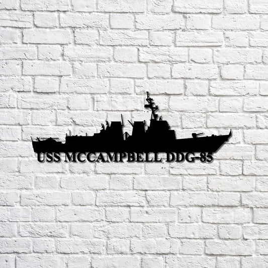 Uss Mccampbell Ddg85 Navy Ship Metal Sign, Memory Wall Metal Sign Gift For Navy Veteran, Navy Ships - metal sign