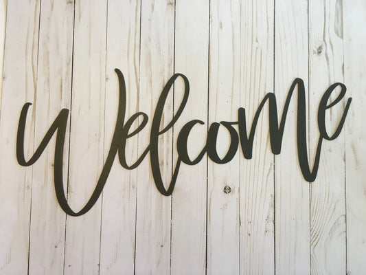 Welcome Metal Sign Metal Words