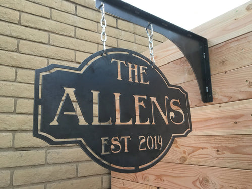 Hanging Metal Address Sign, Personalized Sign, Hanging Metal Sign Laser Cut Metal Signs Custom Gift Ideas