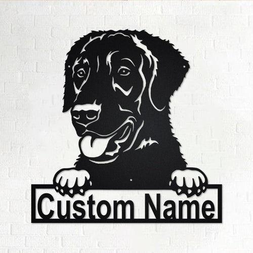 Personalized Custom CurlyCoated Retriever Metal Sign for Dog Lover Custom Name