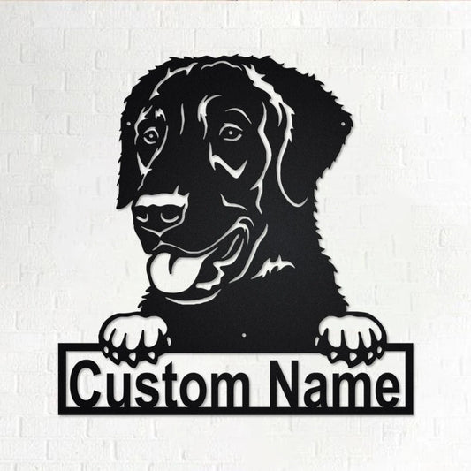 Personalized Custom CurlyCoated Retriever Metal Sign for Dog Lover Custom Name - 8 inches - metal sign