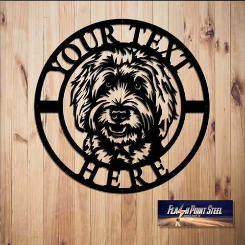 Labradoodle Dog Sign, Welcome Sign Dog, Entrance Sign, Wall Decor, Plasma Cut Steel Sign, Custom Sign, Welcome Sign, Personalized Laser Cut Metal Signs Custom Gift Ideas