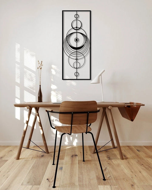 Circle Wall Decor Home Art Decor Minimalist Wall Art Geometric Metal Wall Decoration Modern
