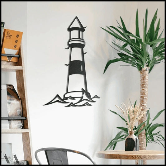 Lighthouse Ocean Sea Decor Wall Art Cut Metal Sign Laser Cut Metal Signs Custom Gift Ideas - 8 inches - metal sign
