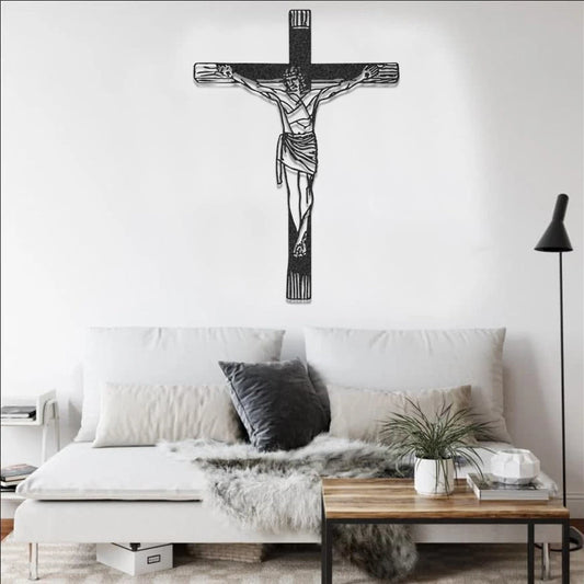Faith Bible Cross Jesus Cut Metal Sign Laser Cut Metal Signs Custom Gift Ideas - 8 inches - metal sign