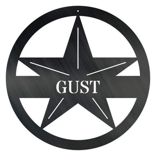 Star Monogram Customized Metal Signs, Custom Metal Sign, Custom Signs, Metal Sign, Metal Laser Cut Metal Signs Custom Gift Ideas - 8 inches - metal sign