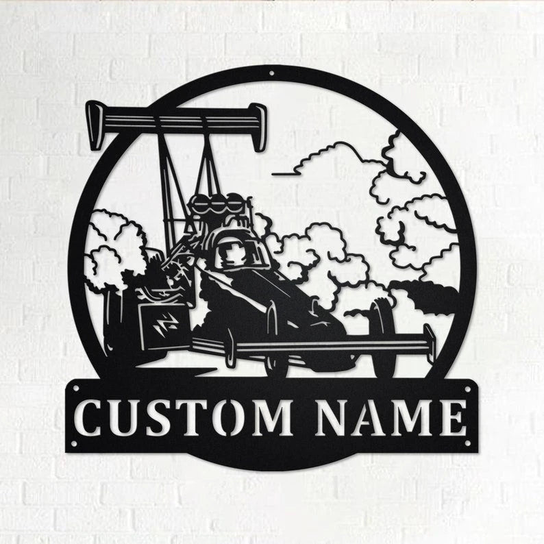 Custom Top Fuel Dragster Personalized Dragster Name Sign Decoration For Room Drag Racing Custom Drag Racing