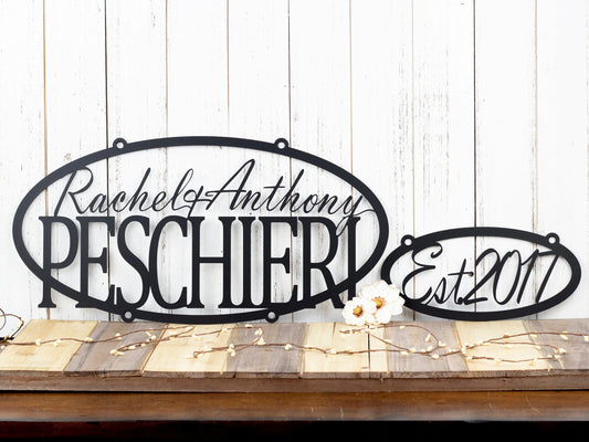 Custom Family Established Sign, Established Sign, Family Name Sign, Custom Metal Sign, Custom Sign - metal sign