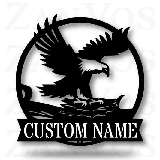 Eagle's Nest Monogram Customized Metal Signs, Custom Metal Sign, Custom Signs, Metal Sign Laser Cut Metal - metal sign