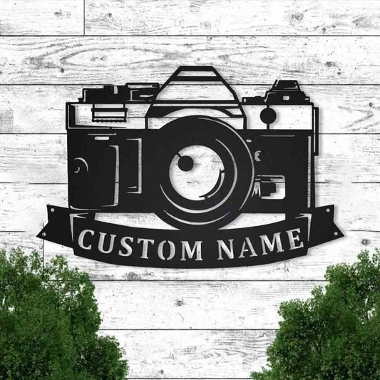 Personalized Photographer Monogram Metal Sign Art, Custom Photographer Metal Sign, Hobbie Gifts, Sport - metal sign