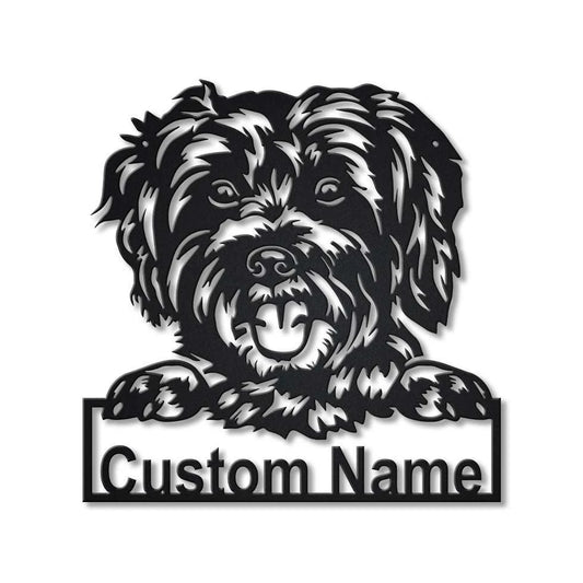 Personalized Schnoodle Dog Metal Sign Art, Custom Schnoodle Dog Metal Sign, Boxer Dog Funny, Dog Gift - metal sign