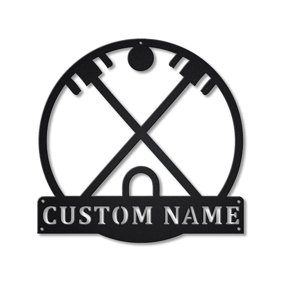 Personalized Croquet Monogram Metal Sign Art, Custom Croquet Metal Sign, Hobbie Gifts, Sport Gift, Birthday Gift, Laser Cut Metal Signs Custom Gift Ideas