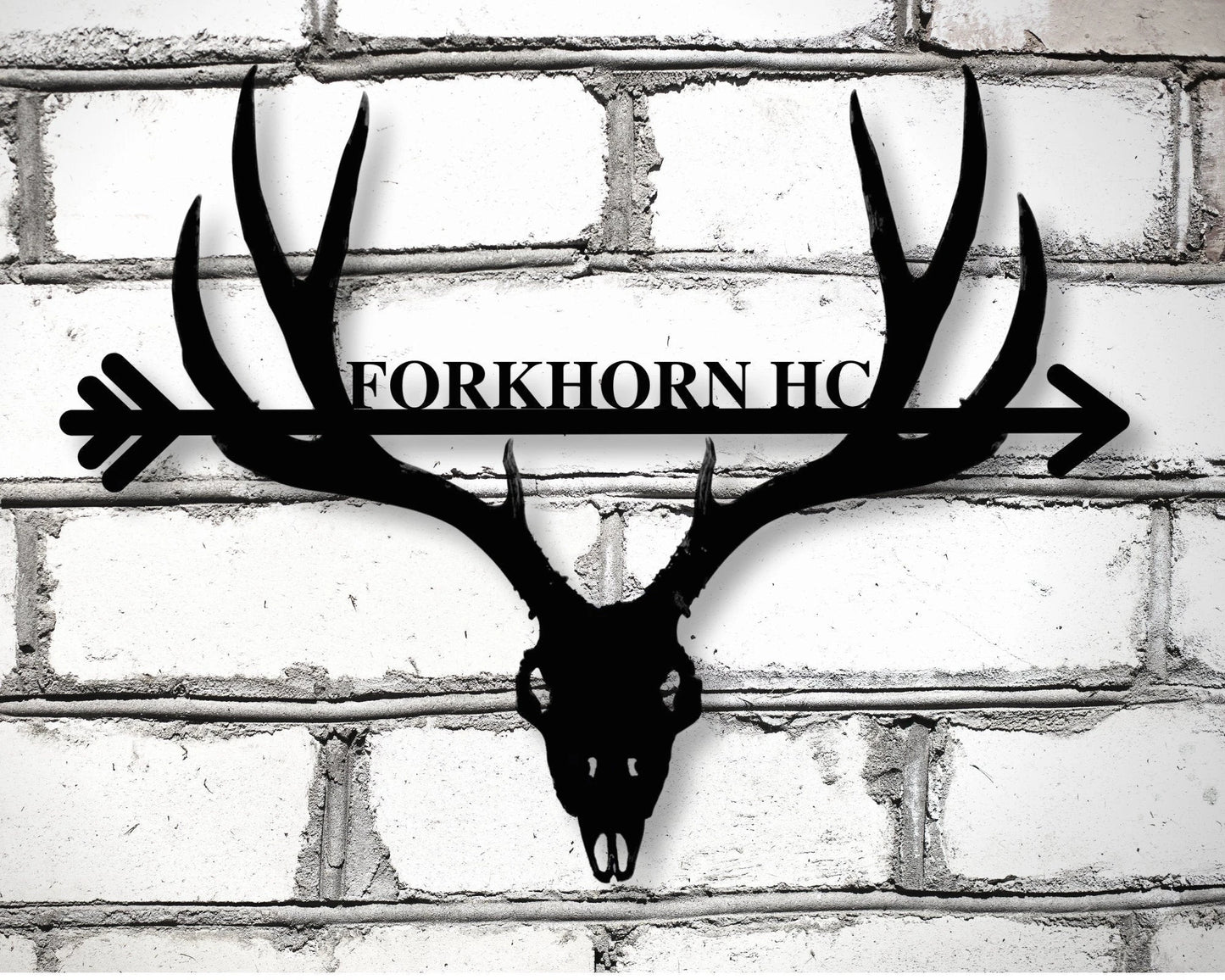 Metal Animal Sign Metal Animal Decor Deer Sign Family Name Sign Metal Name Plate Name Plaque Front Porch Decor Porch Sign