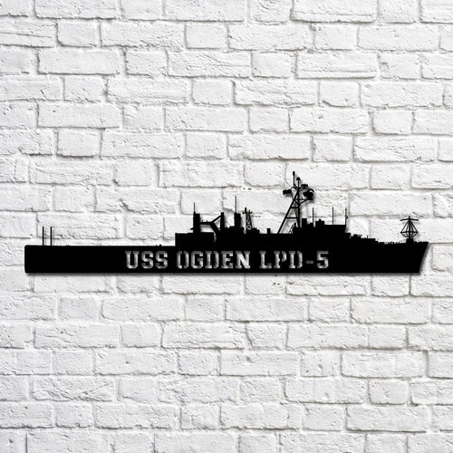 Uss Ogden Lpd5 Navy Ship Metal Art, Gift For Navy Veteran, Navy Ships Silhouette Metal Art, Navy Home Decor Laser Cut Metal Signs Custom Gift Ideas