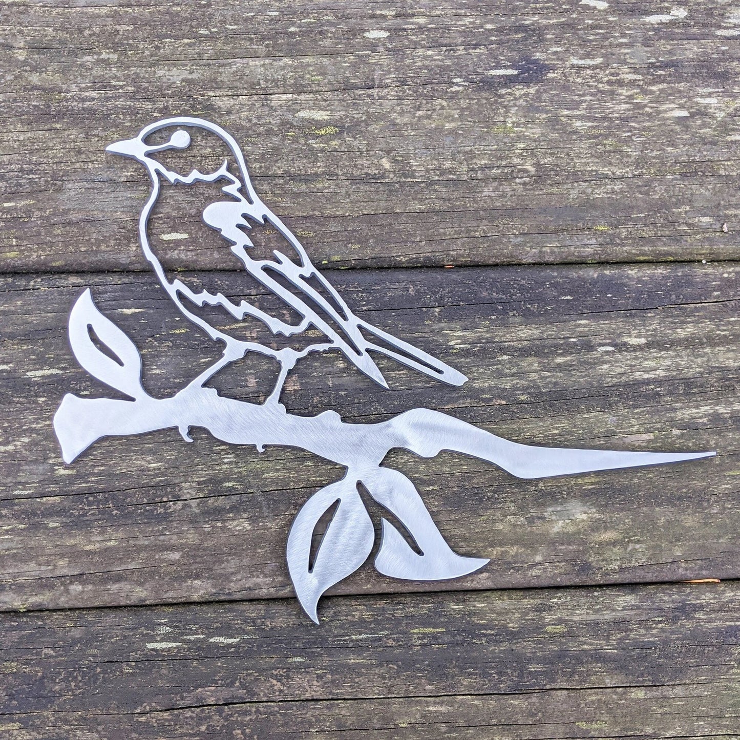Bluebird Metal Bird Tree Sign Steel Bluebird Silhouette With Mounting Spike Raw Steel For Patina Or Powder Coat Finish Metal Art Piece